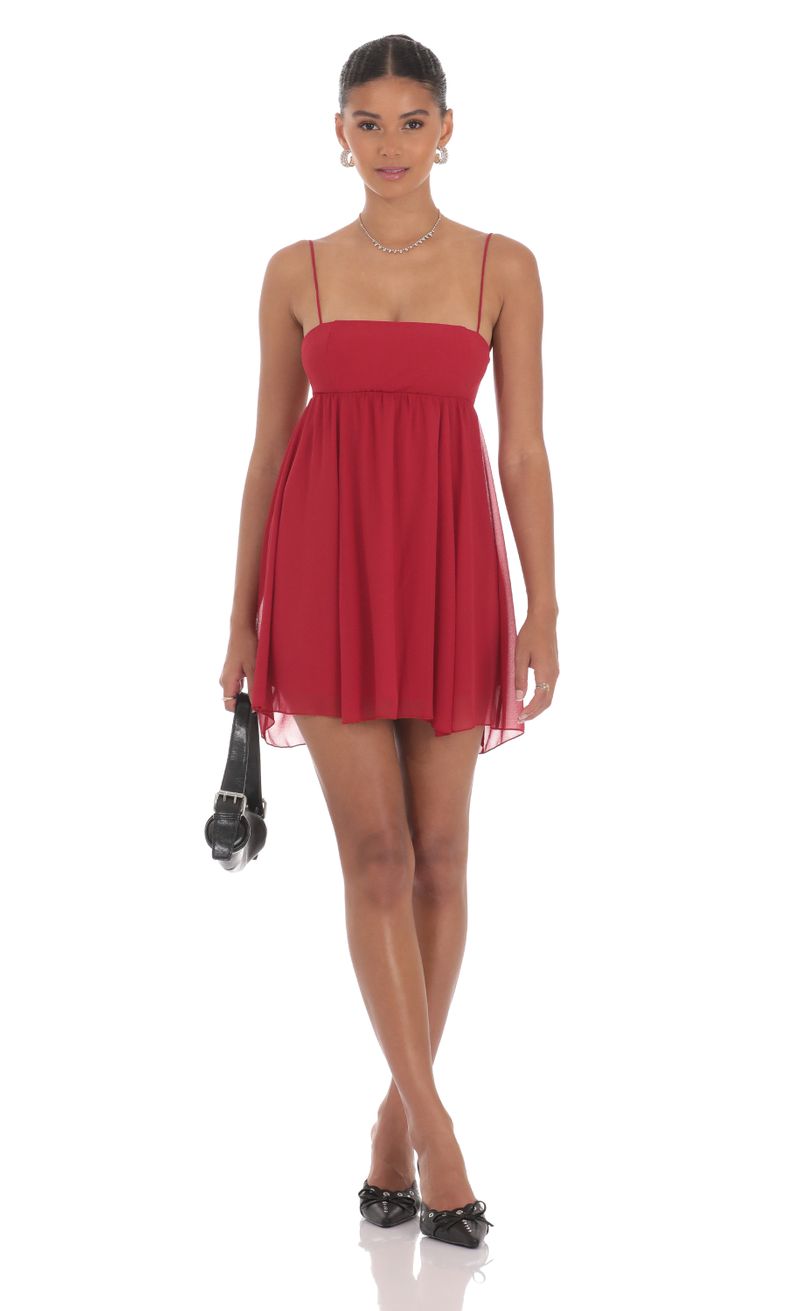 Lucy In the Sky Lucy In The Sky Red Chiffon Dress