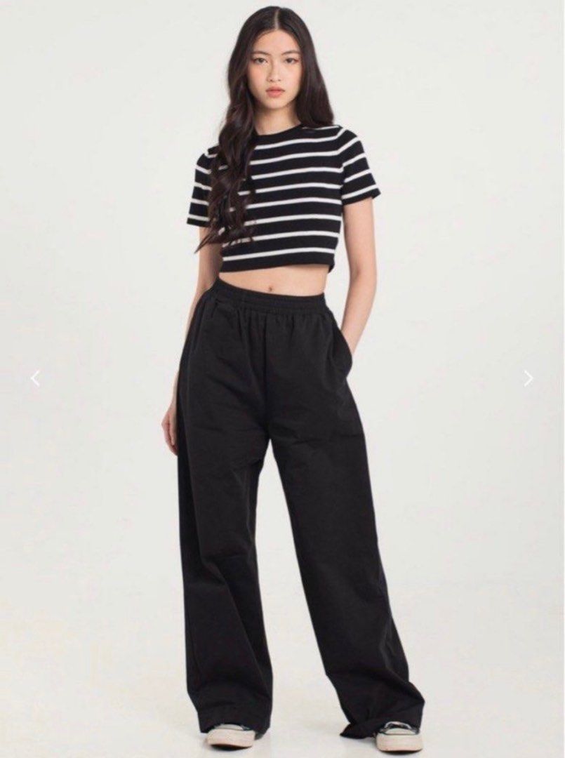 SUPERGURL STRAIGHTFORWARD PANTS BLACK