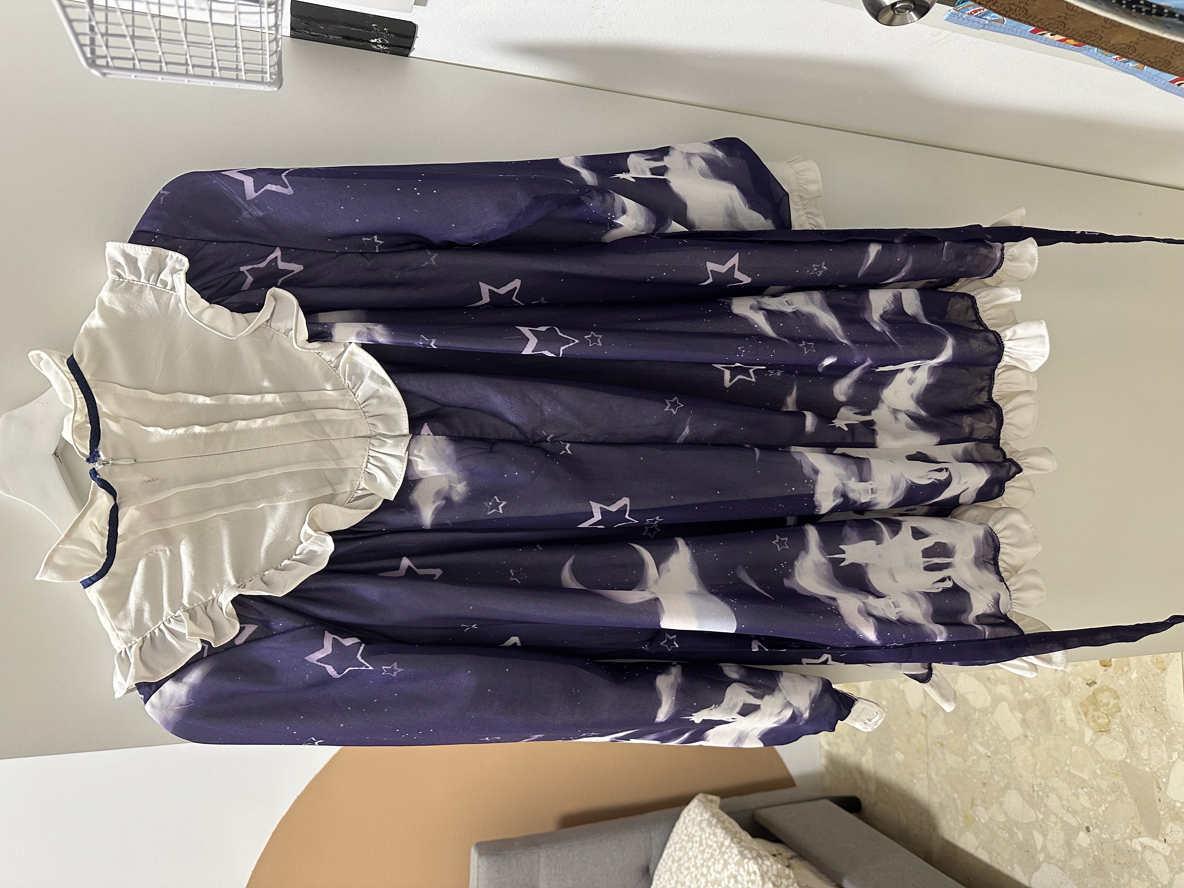 SANKOUSAN Purple Cloud Lolita OP Dress - Photo 5