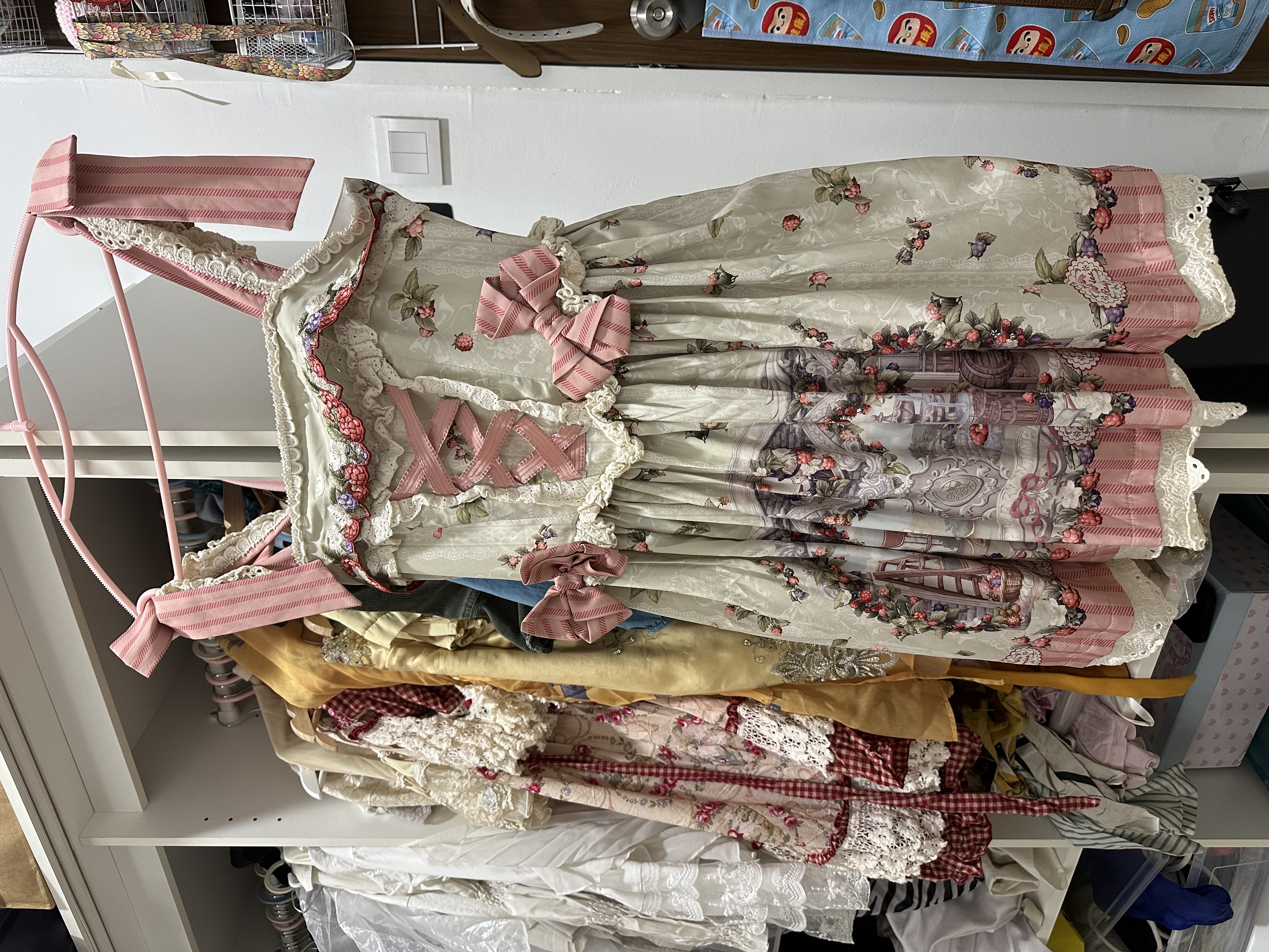 Mewrocco - Taobao Cottagecore Lolita EGL Green Pink Dress - Photo 2