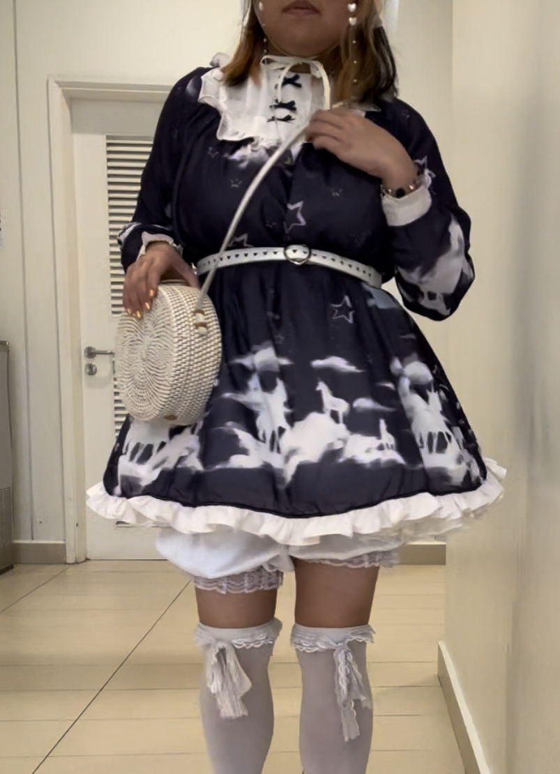 Purple Cloud Lolita OP Dress