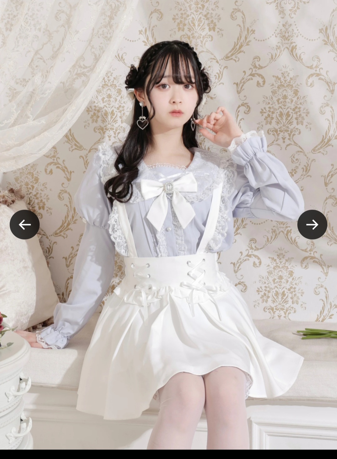Japanese jirai kei authethic noemie Blue or white blouse 