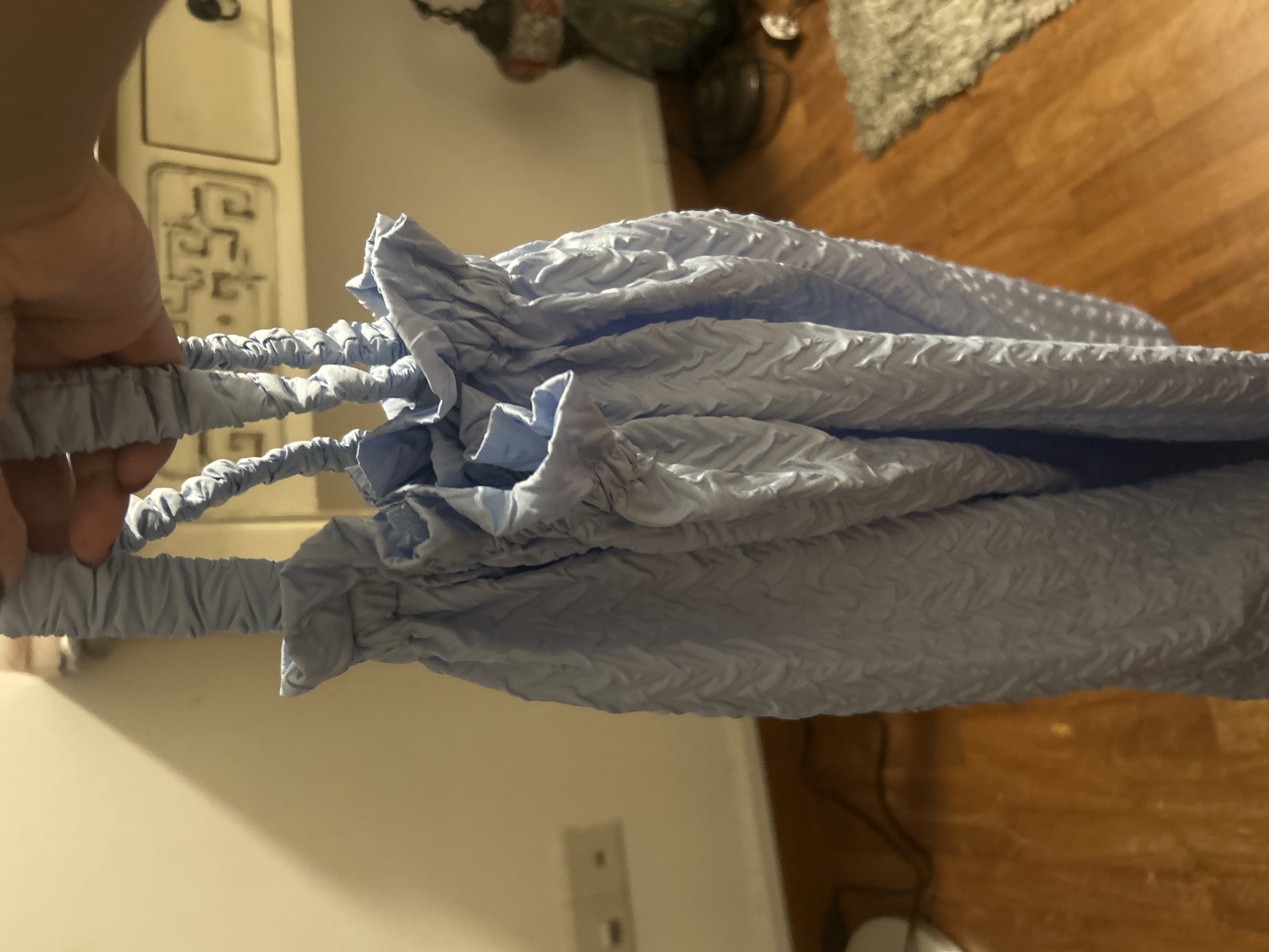 Light Blue Textured Summer Dress