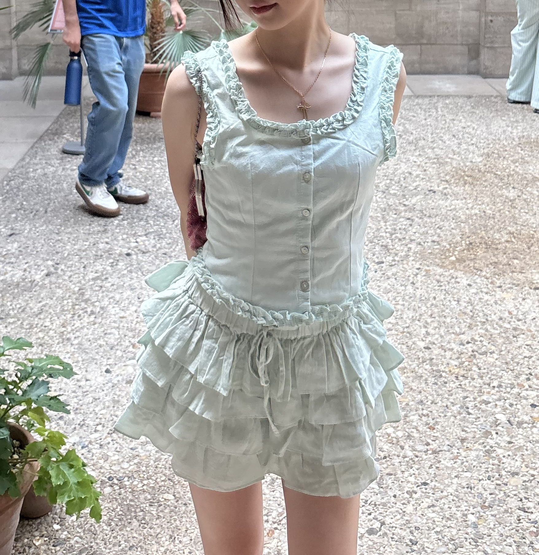 Mint Green Ruffle Set