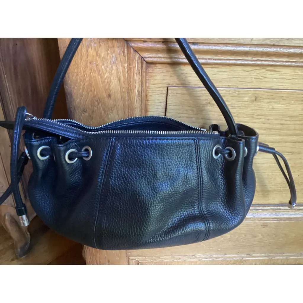 Sonia Rykiel Sonia Rykiel black leather drawstring bag - Photo 2