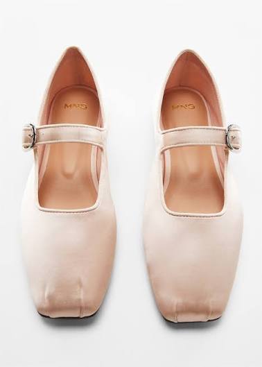 Pink Mango Satin Ballerina Flats
