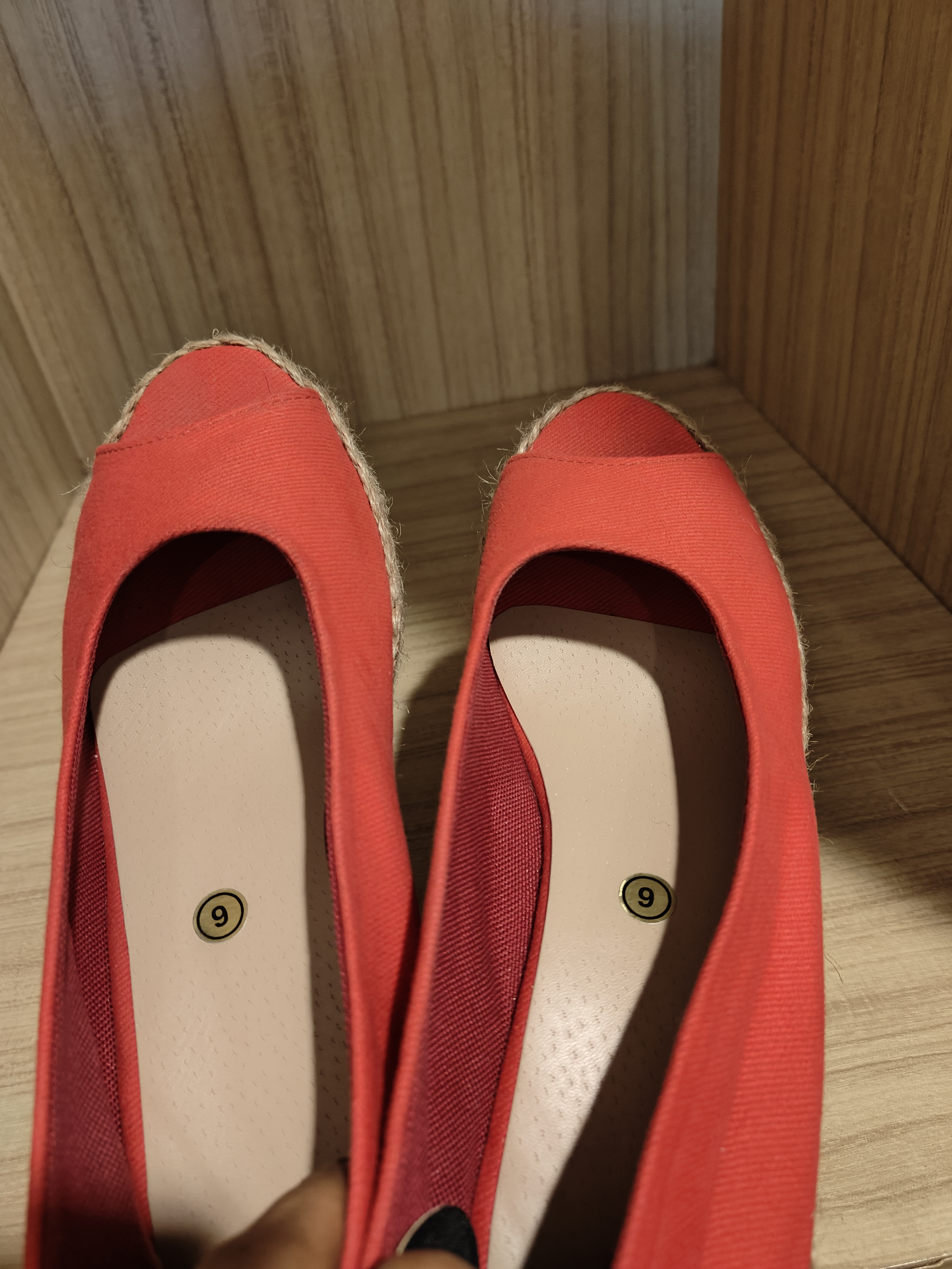 Bright Red Peep-Toe Espadrilles