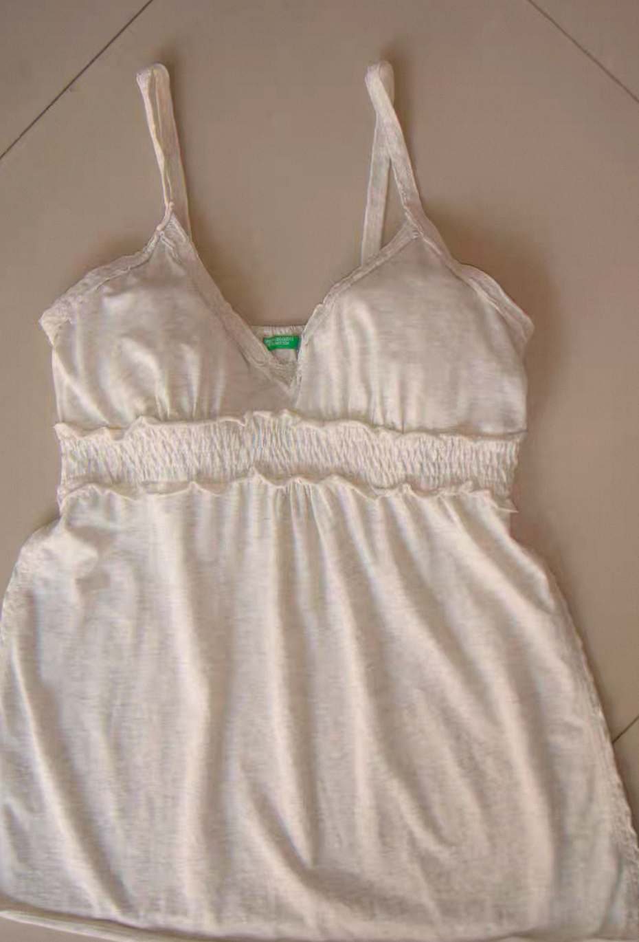 Benetton White Lace Trim babydoll 