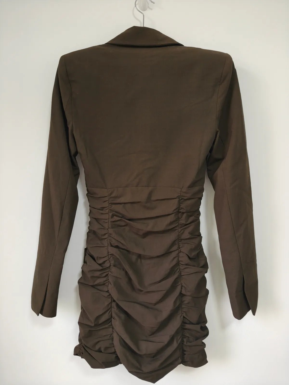Zara Chic Olive Ruched Blazer Dress - Photo 5