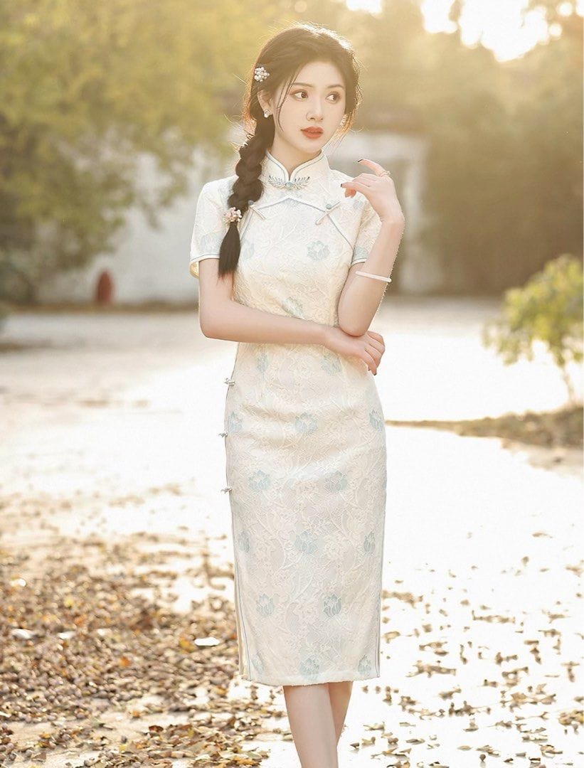 Improved Cheongsam Dress, Suitable for Everyday Wear, for Petite Individuals - Photo 6