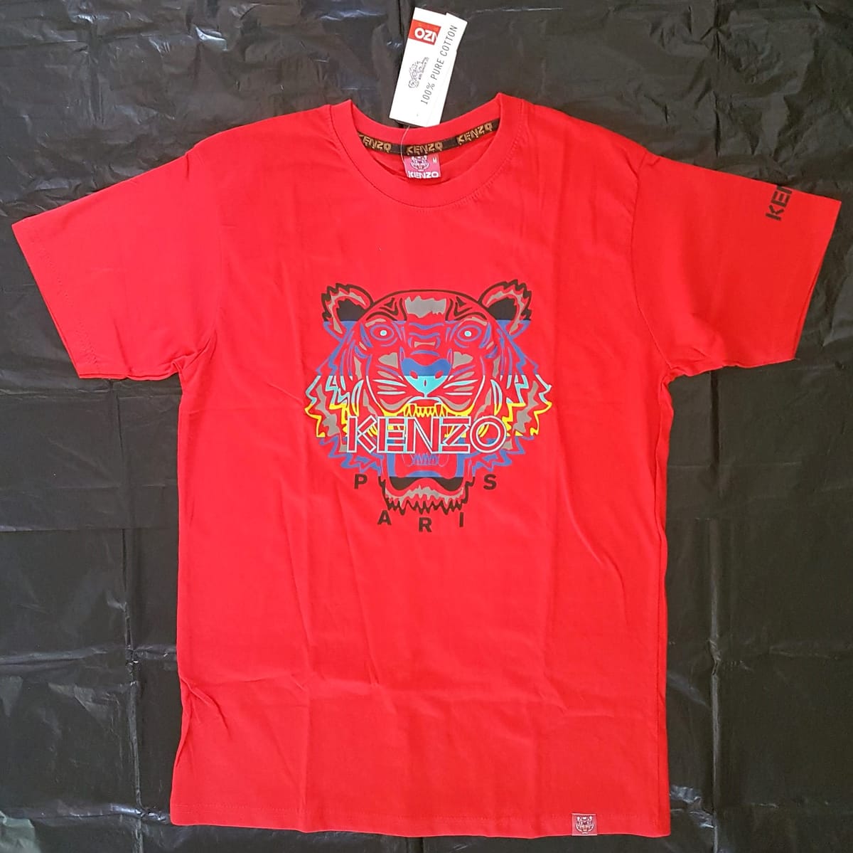 KENZO Retro KENZO Designer T-Shirt, Stunning RED Tee, Cosmopolitan, MEDIUM TIGER Graphic Top, Art décor TIGER Top, Sleek Fashion Wear, Eye-Catching, Streetwise, Sophistication, Pop Culture, Hip Hop, Rock Star, Luxury Living, Urban Style, Timeless Appeal - Photo 5