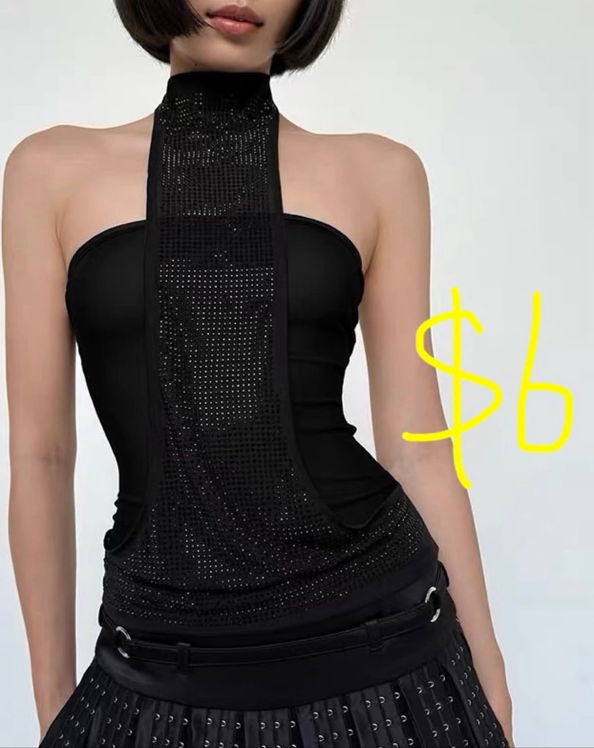 Chic Black Halter Top