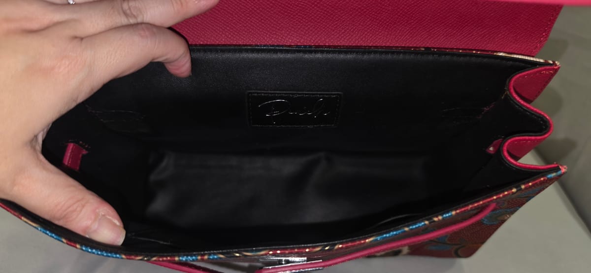 Peach Peach Batik Handbag w/ Detachable Strap - Photo 4