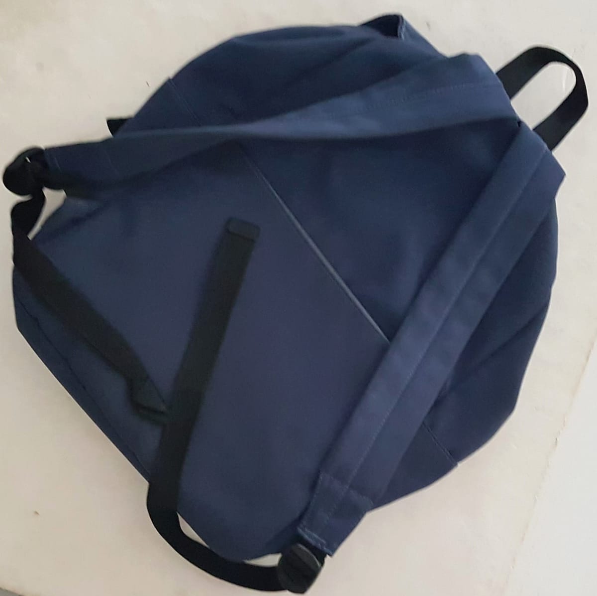 NY Premium Navy Blue Backpack, Cosmopolitan Rucksack, White Logo Model, Cool Haversack, Travel Pack, Continental, Sleek Design, Laptop Bag, Inspirational, Sophistication, Urban Style, Streetwise, Roadster, Timeless Appeal, Pop Culture, Cult Street Fashion - Photo 3