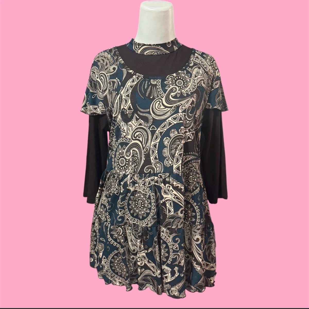 Fairycore Y2K Paisley Babydoll Blouse - Boho Vibes 💫