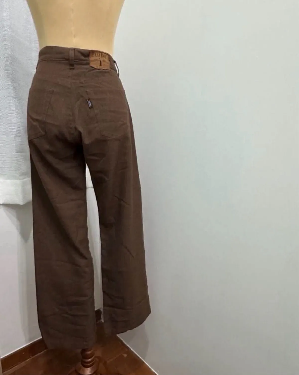East Boy Chic Vintage High Waist Brown Boyfriend Trousers - Photo 4