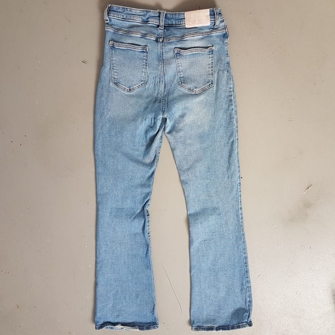 Retro ZARA Denim Jeans, Cool FLARE Bottoms, EU 40, USA 8, MEX 30, Stretchable High Waist - Photo 2