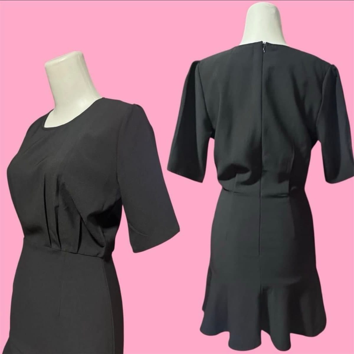 Chic Black Flowy Mini Dress - Photo 2