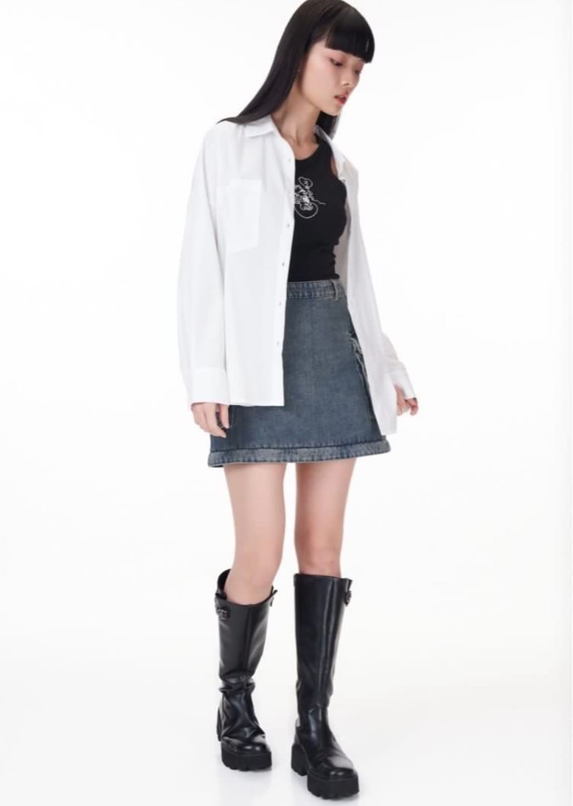 The Closet Lover (TCL) TCL Multi-Way Denim Skorts/Midi Skirt - Photo 5