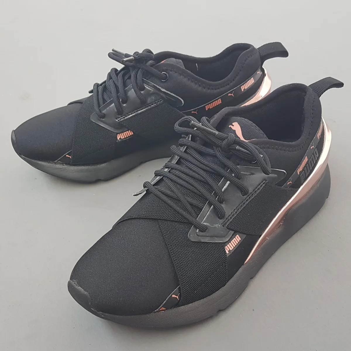 Puma Original Puma Women's Muse X-2 Metallic Sneakers, US 7.5, UK 5, EUR 38, CM 24, Black Shoes, Rose Gold Colorway, Distinctive ballet Inspired feminine Contrasts, Cosmopolitan, Urban Style, Pop Culture, Sophistication, Cult Street Fashion, Everyday Shoes - Photo 9