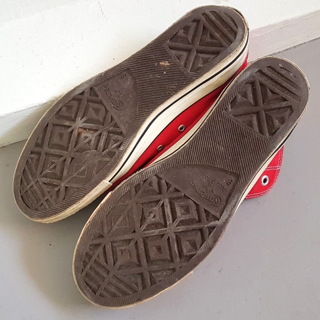 Converse Original Converse All Star Sneakers, Cosmopolitan, Chuck Taylor RED Canvas Shoes, US 8, UK 7, EU 41, CM 26, Sleek Ankle Top Model, Urban Style, Sophistication, Pop Culture, Hip Hop, Rock Stars, Cult Street Fashion, Surf, Skate, Stunt, Streetwise - Photo 6