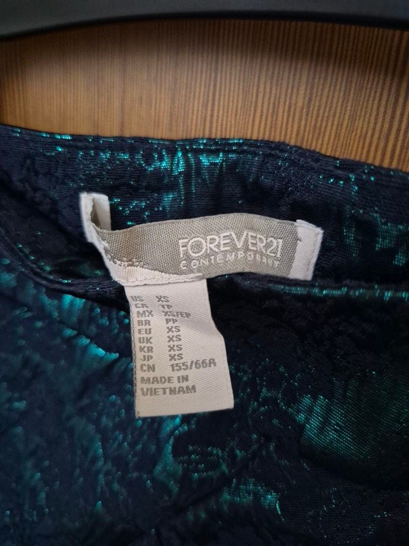 Forever 21 Forever 21 Teal & Navy Mini Skirt - XS - Photo 2