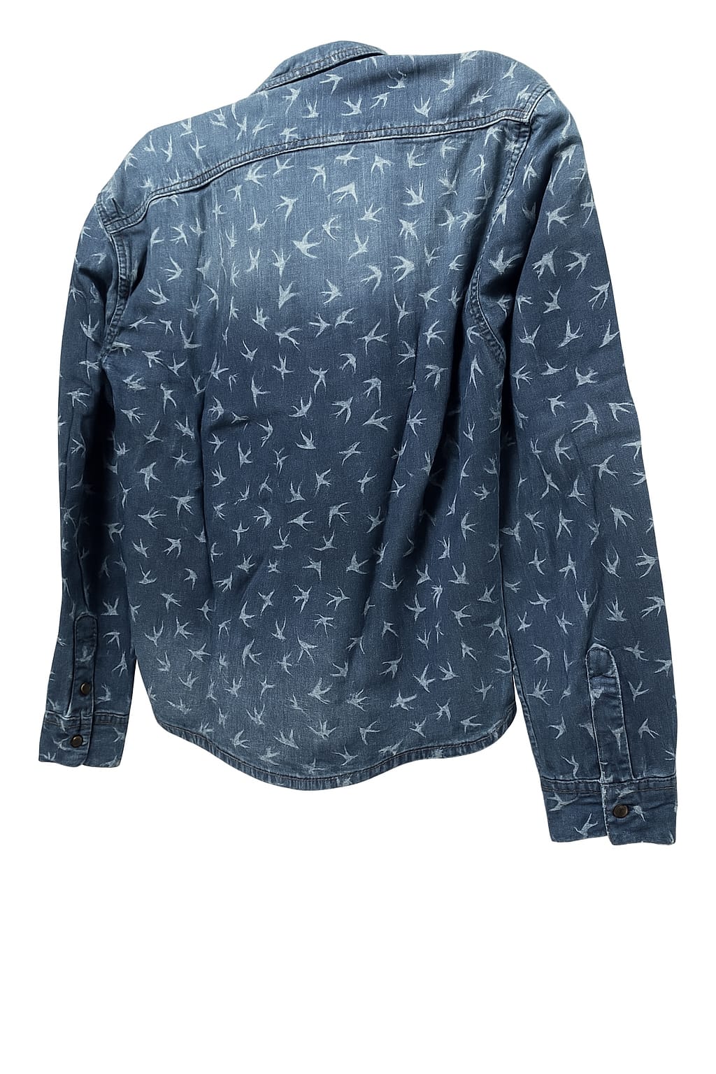 Zara Zara Men's Denim Collection Slim Fit Button Down Collar Shirt (Size S) - Photo 4