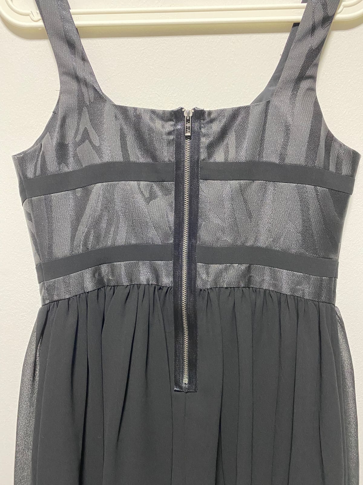 Armani Exchange  ARMANI EXCHANGE A|X Black Sleeveless Dress With Tulle Skirt (US 4) - Photo 5