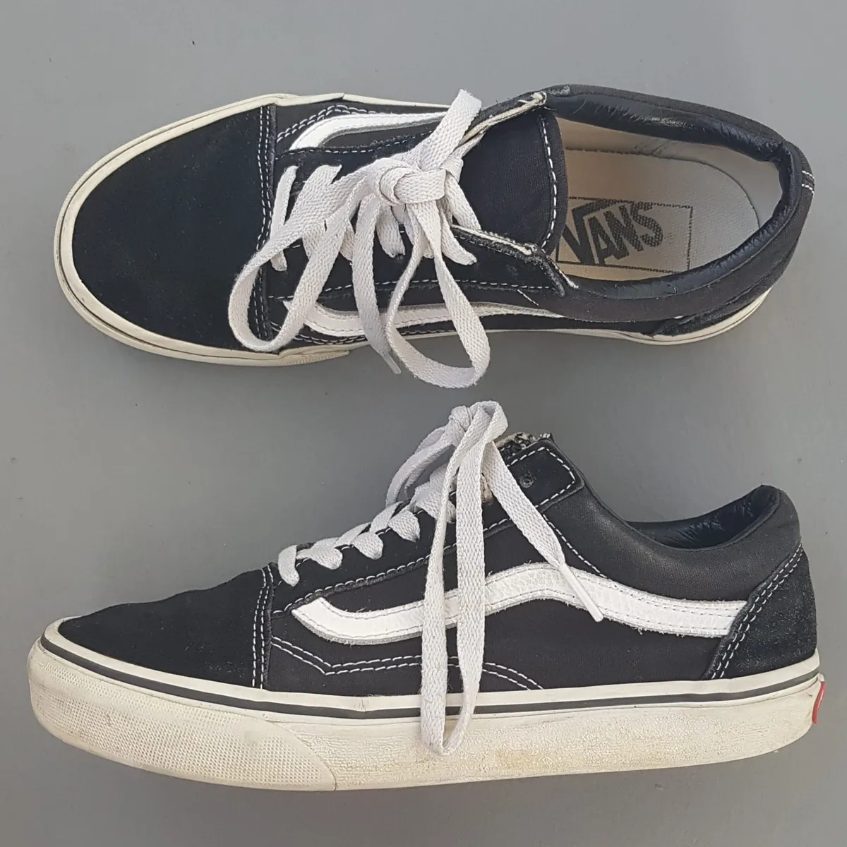 VANS Original Vans Old Skool Shoes, US 7.5, UK 5, EUR 38, CM 24, Iconic Black & White Sneakers, Signature Tonat Side Stripes, OFF THE WALL, Timeless Classic, Pop Culture, Hip Hop, Rock Star, Sophistication, Cult Street Fashion, Everyday Shoes - Photo 6