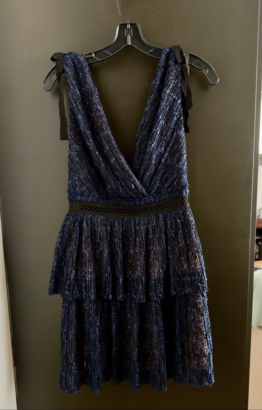 Self Portrait Chic Navy Tiered Dress - Photo 5