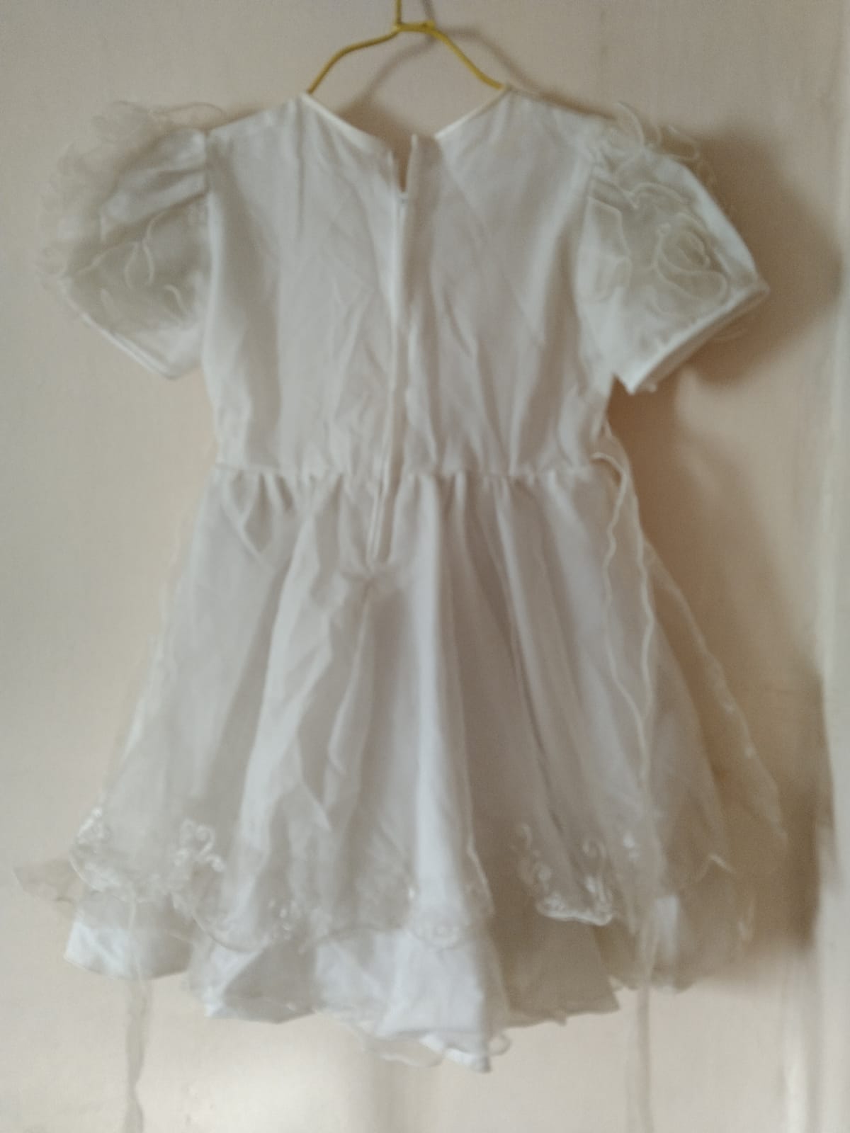 Elegant White Lace-Tulle Dress