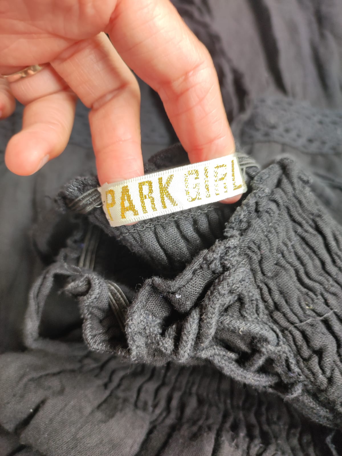 Black Tiered Cotton Maxi Summer Cottagecore Dress  - Photo 4