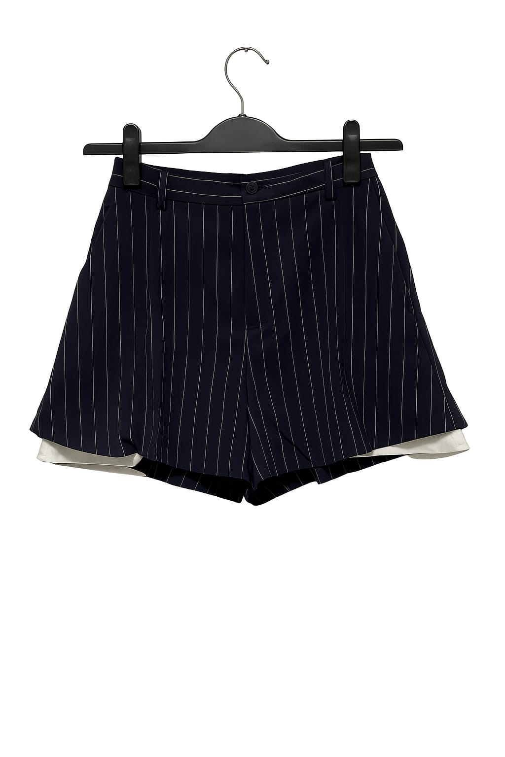 WEGO WEGO Navy Blue Pinstripe Patterned Skorts (Free Size)