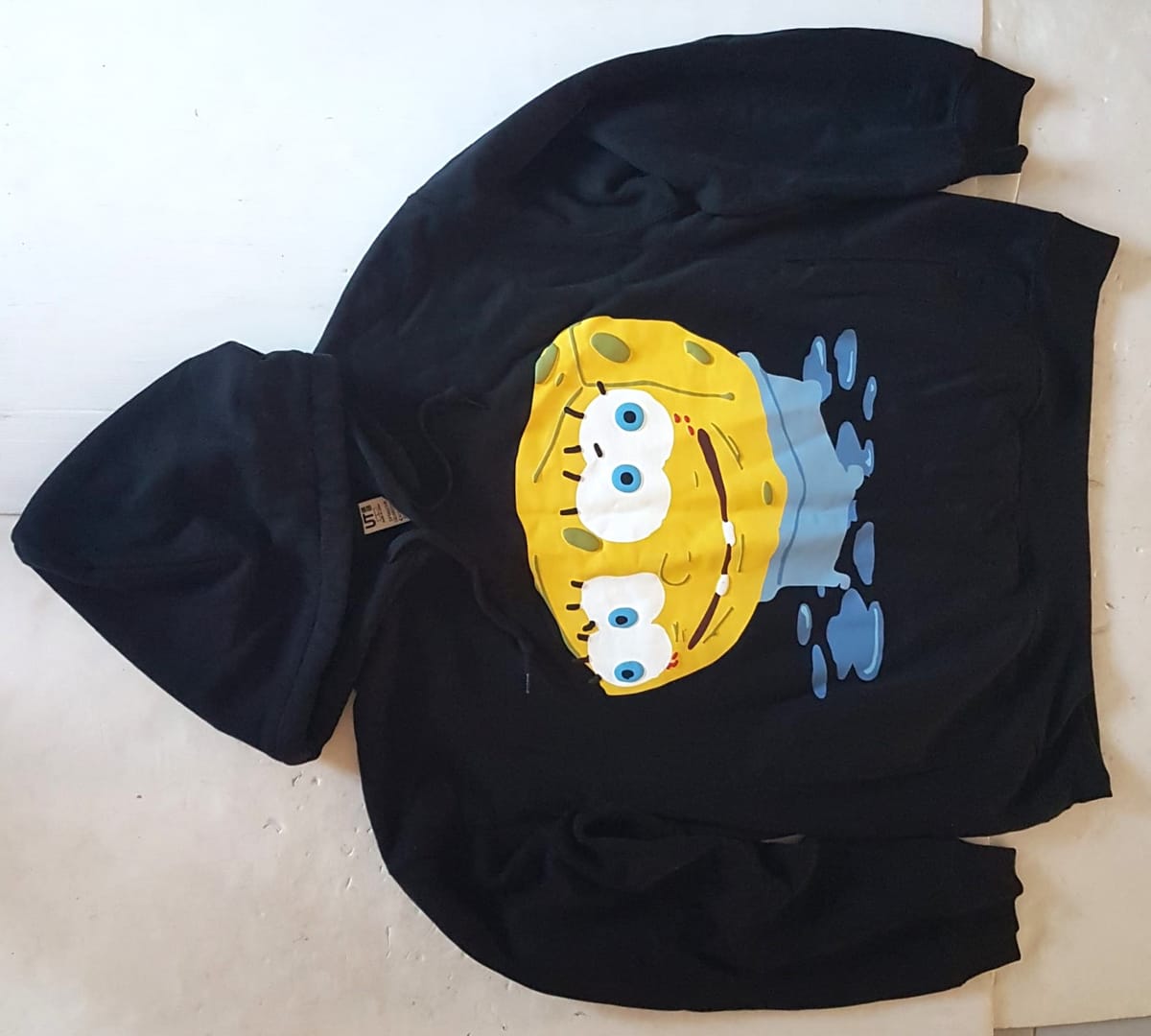 Uniqlo Original UNIQLO SpongeBob SquarePants Hoody Pullover, Black Sweater, Cosmopolitan, Hooded Jumper, Cool Outerwear, Sleek Designer Hoodie, Warm Jacket, Cactus Plant Flea Market Model, Sophistication, Streetwise, Timeless Appeal, Urban Style, Pop Culture - Photo 6