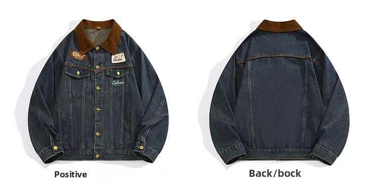 Boyu Retro Denim Jacket Spliced Vibes🔥 - Photo 3
