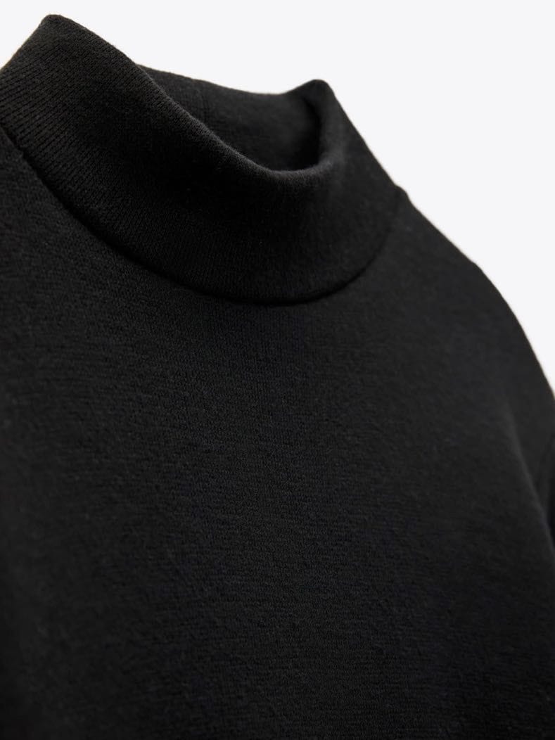 Zara ZARA Black Soft Matching Dress (M) - Photo 7