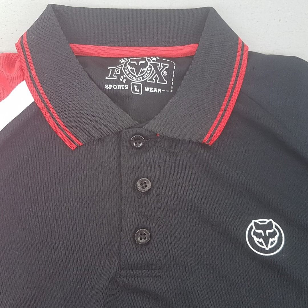 FOX Polo Shirt in Black & Red - Sporty Vibes - Photo 2