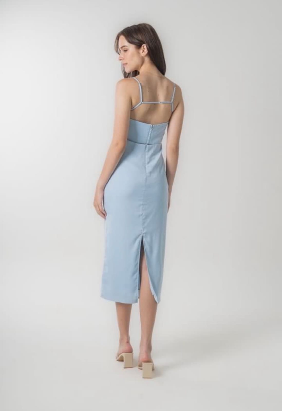 Blairwears Sydney Padded Dress in Sky - Photo 3