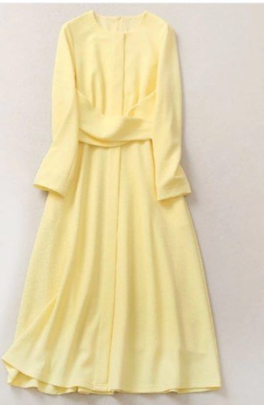 Chic Pastel Yellow Midi Dress - Kate Middleton dress brand new