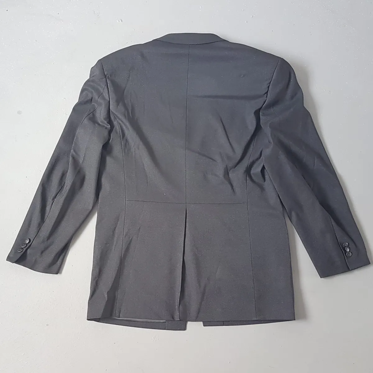 PONDIE PONDIE Men’s Collection, ITALIAN Black Tuxedo, Single Breasted Suits, Distinctive Western Styled Yokes, Angled Zippered Pockets, Classic Coat, Padded Shoulder, Two Front Buttons Blazer, LARGE Topcoat, Overcoat, Smart Office, Formal, Business Wear - Photo 5