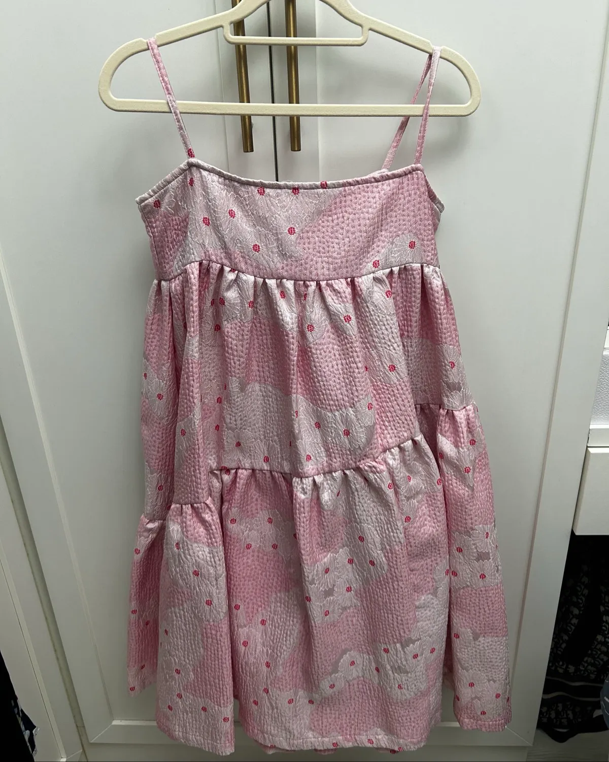 Pink Flower tiered cake dress