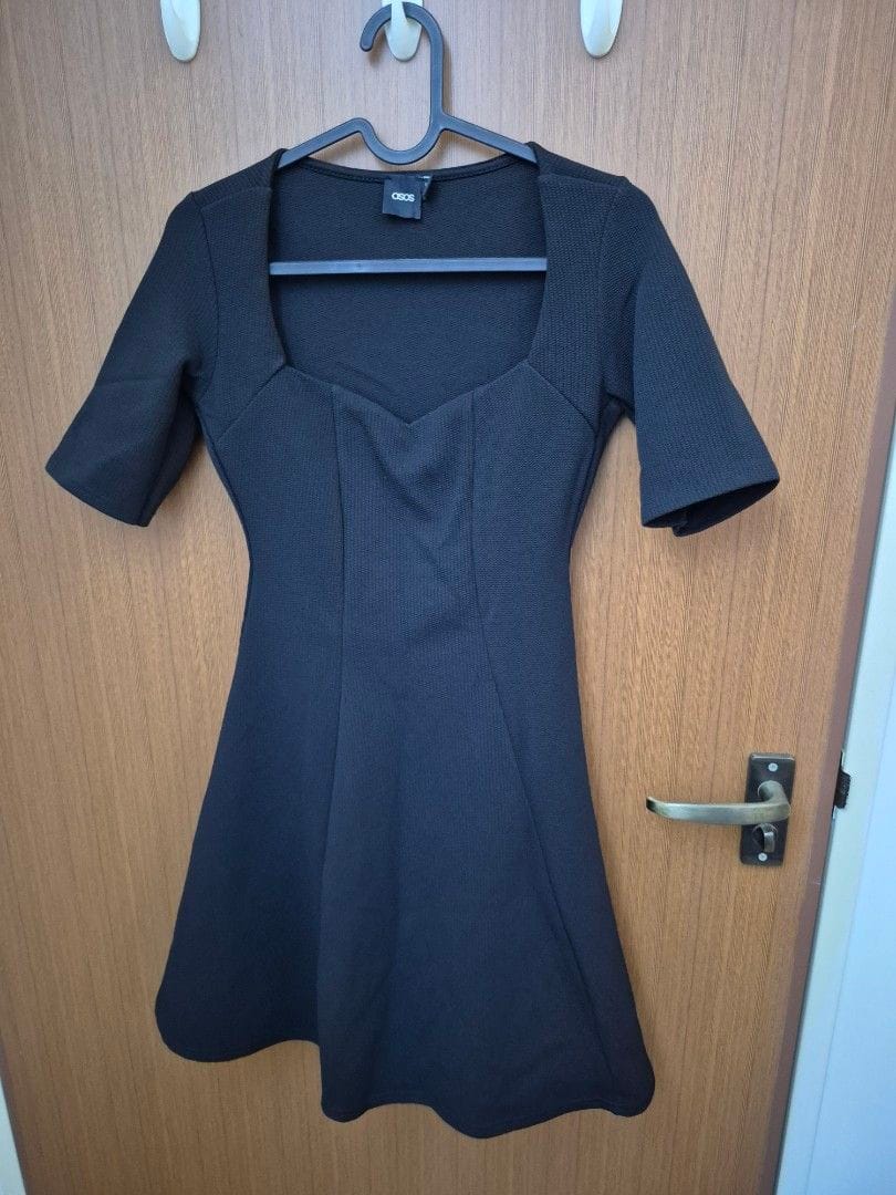ASOS ASOS Fit & Flare Black Dress - UK 6