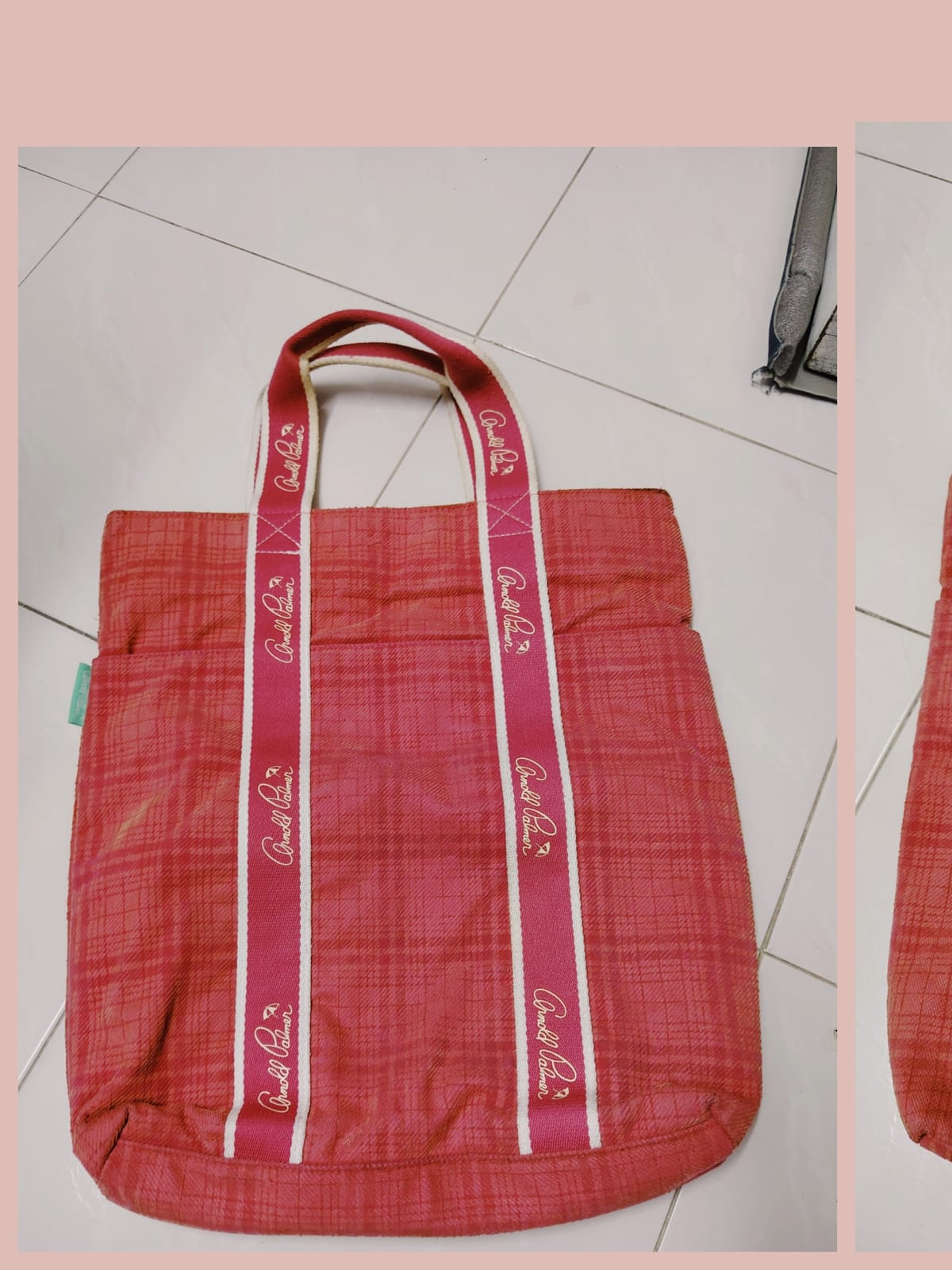 Arnold Palmer Coral Pink Umbrella Accent Tote Bag - Photo 2