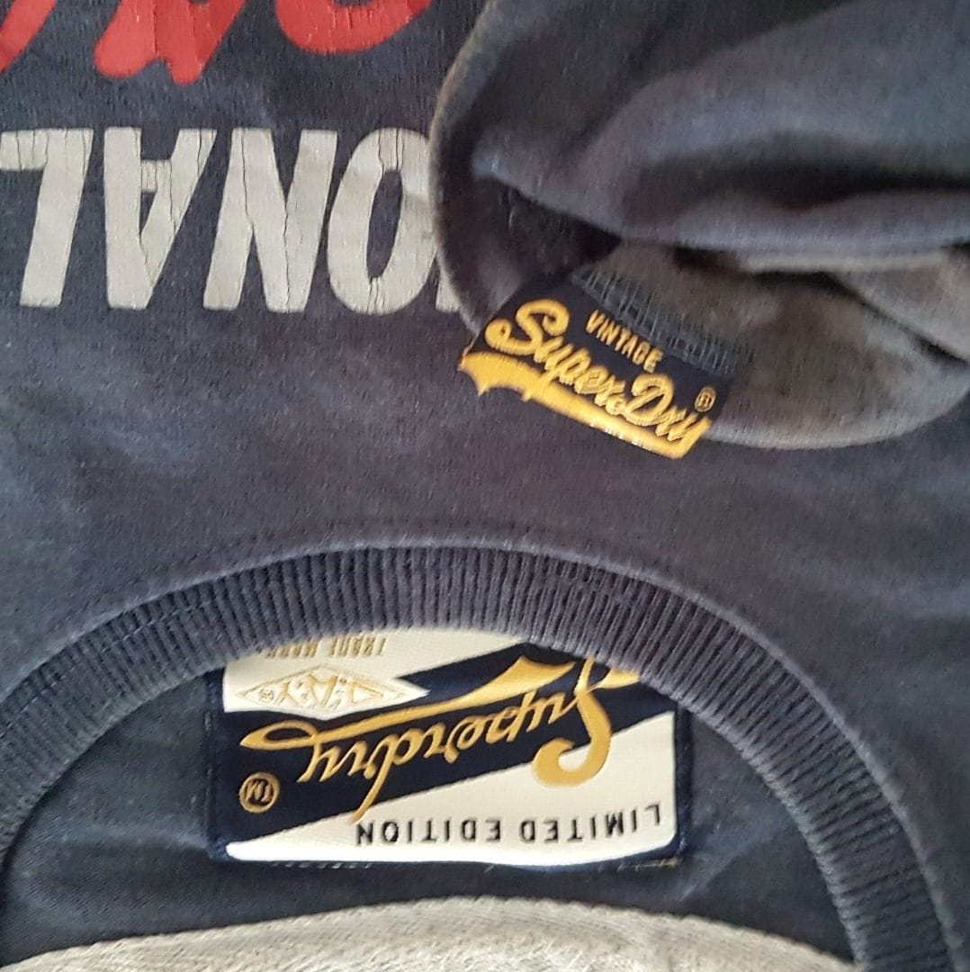 Superdry Retro SUPERDRY Designer T-Shirt, Limited Edition SUPERDRY, Vintage Goods, Reworked Classics, Cool Grey Tee, Original Superdry, LONDON, UK, Cosmopolitan, DRAGSTER Racing #1 Model, Number 72 at Back, Sophistication Streetwise, Pop Culture - Photo 5