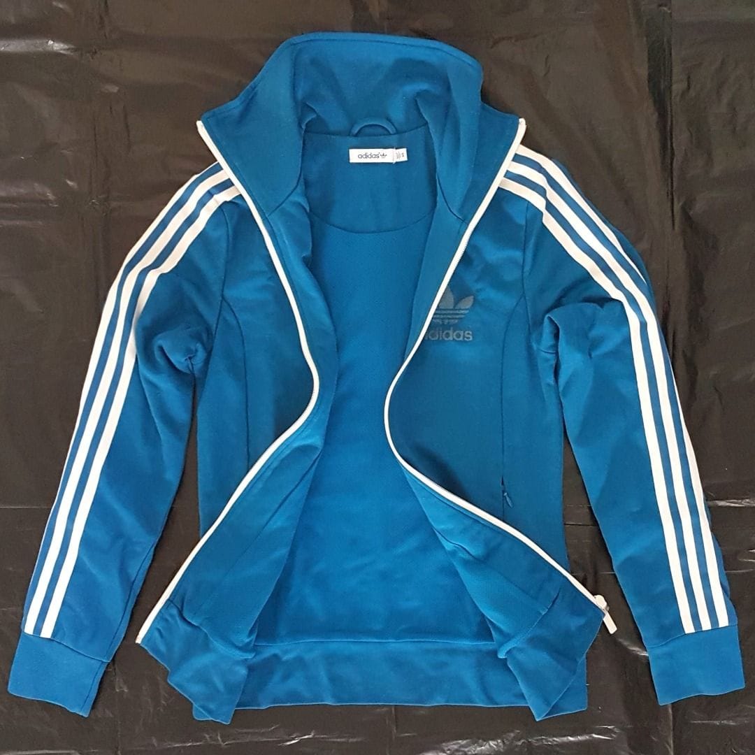 Retro Adidas Blue Zip-Up Jacket - XXS - Photo 2