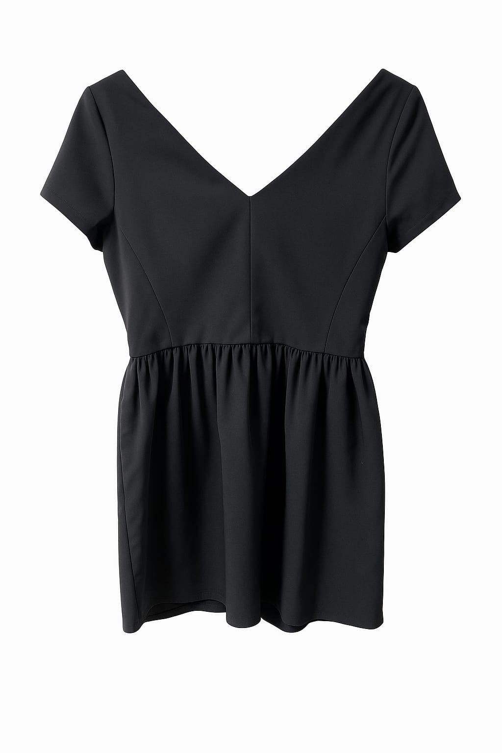Zara ZARA Black Dress With Front Zip (M) - Photo 2
