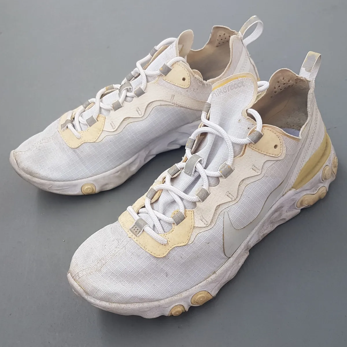 Nike Original NIKE Running Shoes, Nike REACT Element 55 Sneakers, US 9, UK 8, EU 42.5, CM 27, Pale Ivory Colorway, Lightweight Translucent Textile, Foam Midsole, Cosmopolitan, Timeless Appeal, Urban Style, Pop Culture, Active Lifestyle, Cult Street Fashion - Photo 4