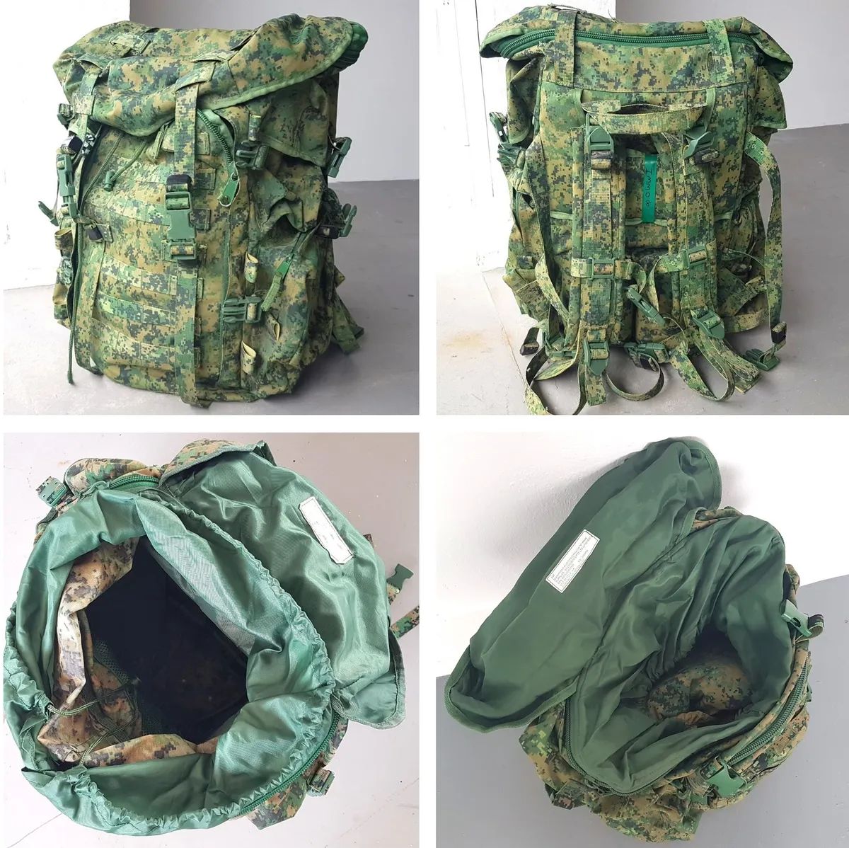 Retro Camouflage Field Pack with N Frame, Gore-Tex Design, CAMO Rucksack, Travel Pack, Backpack, Haversack, Heavy Duty, Full Pack, Adventure Gear, Hiking, Trekking, Backpacker, Field Training, Road Trip, Weekender