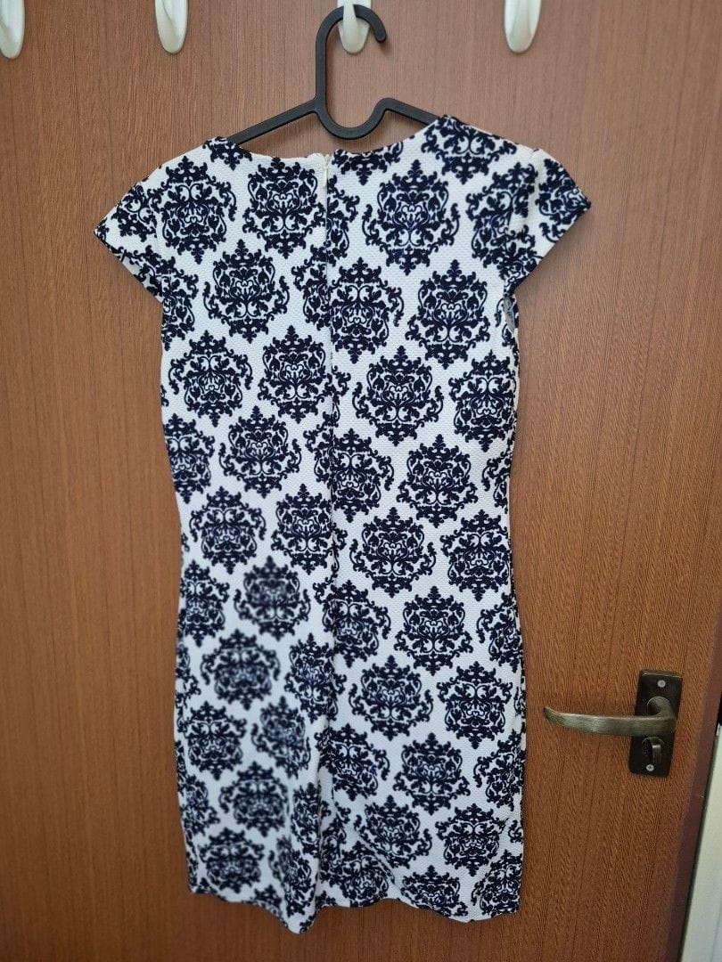 Newly Collection Chic White & Navy Dress - Newly Collection - Photo 3