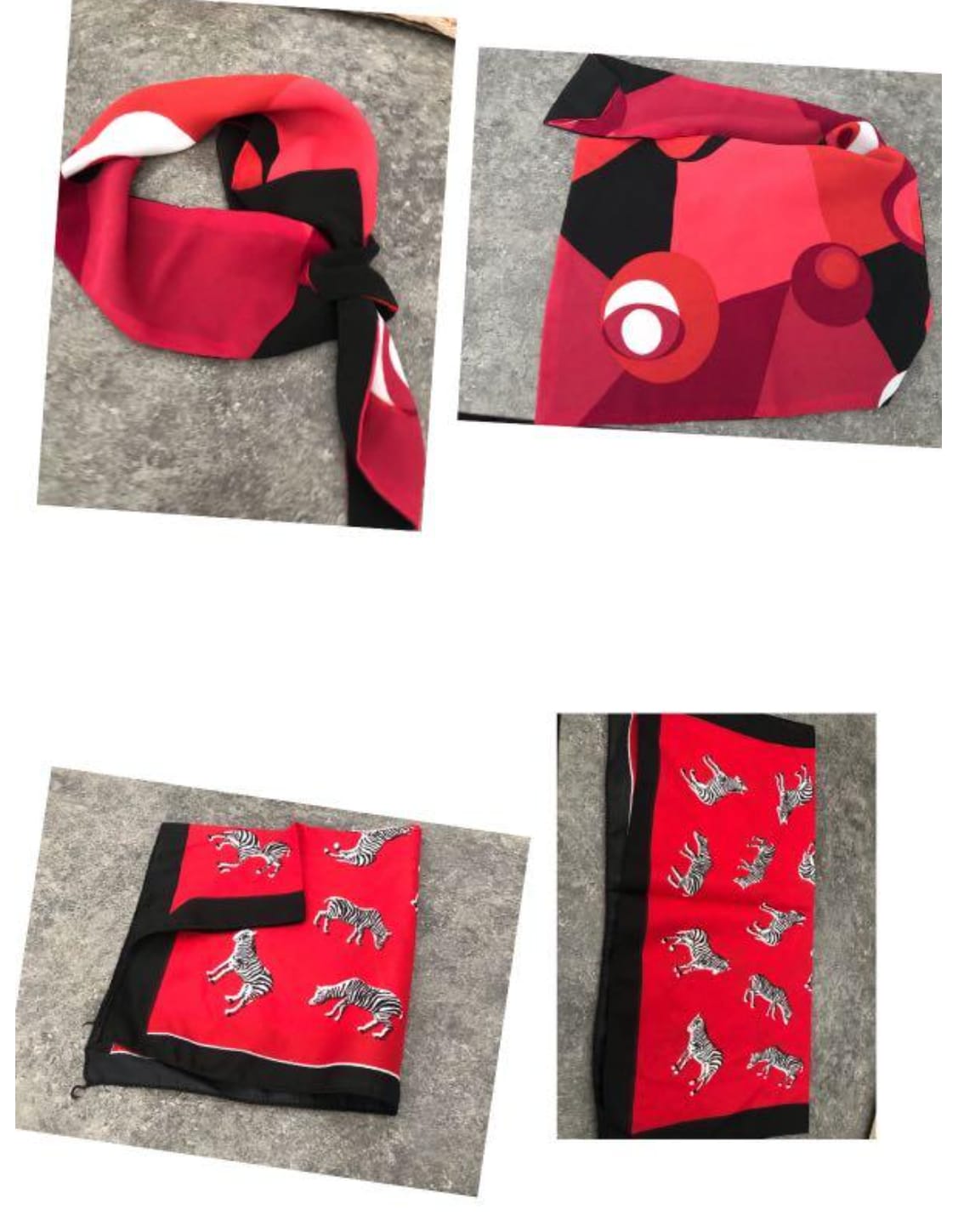 Quirky Red Zebra Print Scarf